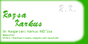 rozsa karkus business card